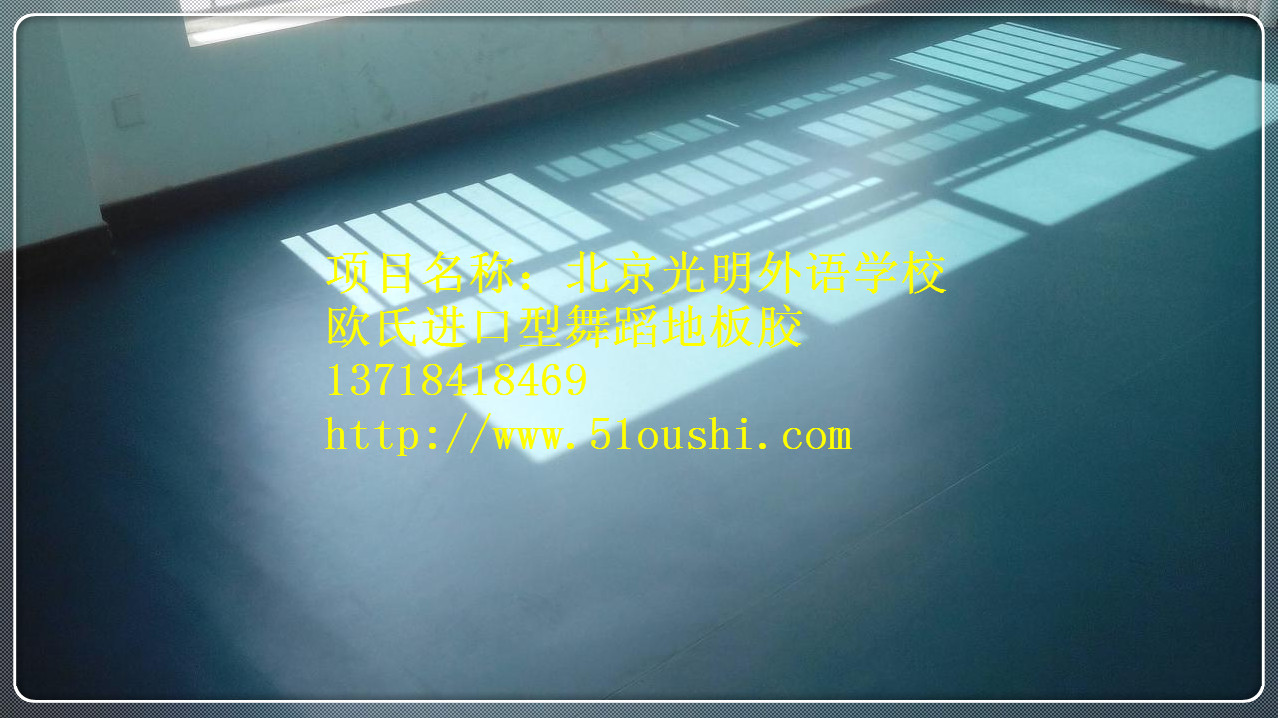 北京光明外语学校舞蹈教室地胶装修效果图